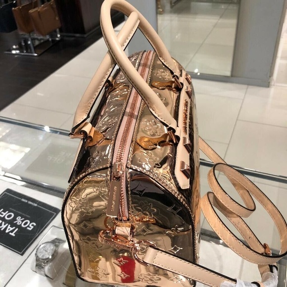 NWT MICHAEL KORS METALLIC DUFFLE HANDBAG CROSSBODY - Picture 5 of 8